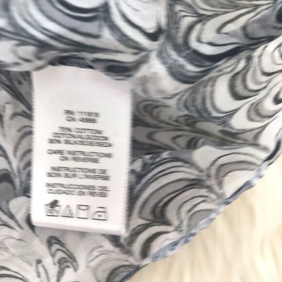 MICHAEL KORS Off The Shoulder Top Sleeveless Ruffle Silk‎ Cotton Gray Small - Picture 6 of 9